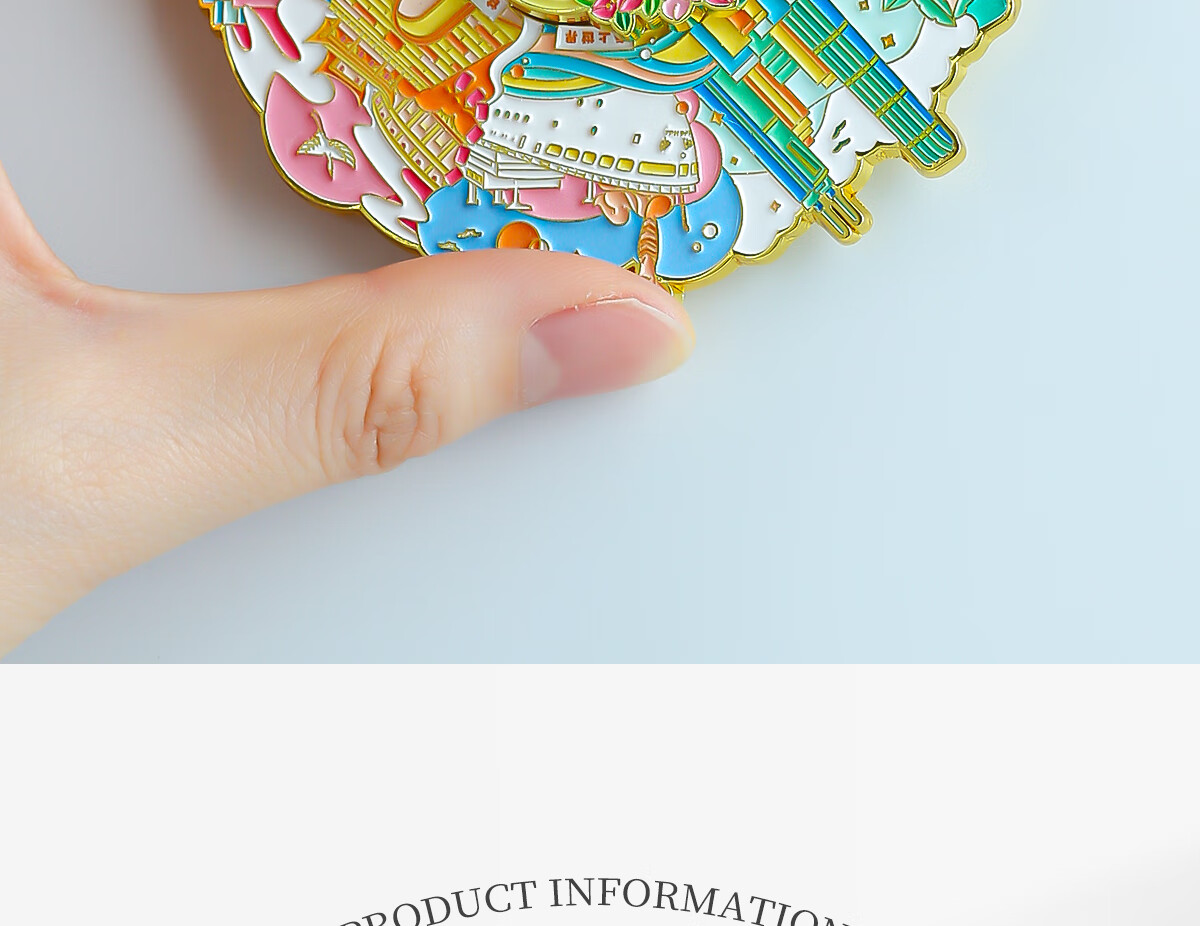 Gongli Gongwai Shenzhen Metal Double-Layer Rotating Refrigerator Magnet Anti-Collision Chinese Style Beijing Palace Museum Cultural Creative Gift for Friends Students Birthday New Year Teacher's Day G 4