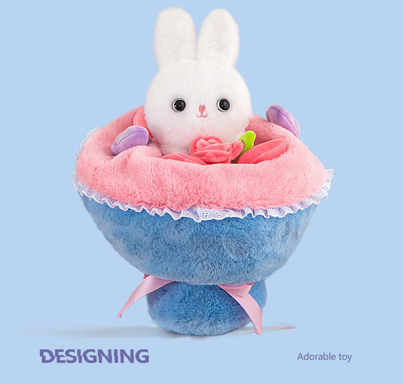 Winnie Little Elephant Rabbit Plush Doll Bag Lolita Backpack Crossbody Bag Plush Gift for Girls Birthday Valentine's Day Gift 2