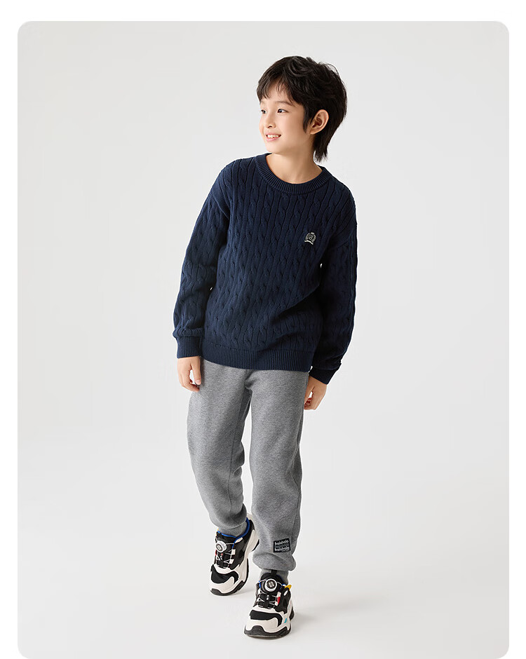 BALABALA Children's Clothing, Boys And Girls Winter Sweater, Round Neck Knit Sweater, Comfortable And Trendy, 208425103203 9