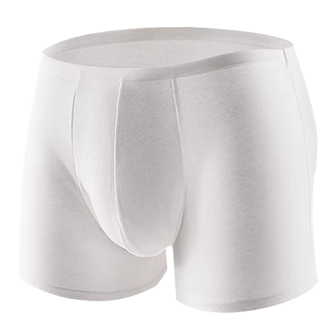 LangSha Disposable Men's Underwear, 5-Pack, Pure Cotton, No-Wash Sterilized, Business Trip Travel Boxers, White Daily Disposable Underpants for Me