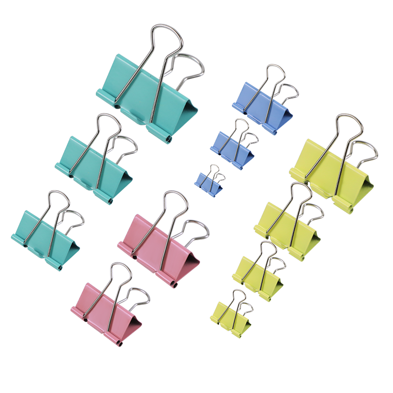 Deyin 60pcs 15mm Small Colored Long Tail Paper Clips No.6 Multi-size Document Clips Office Stationery