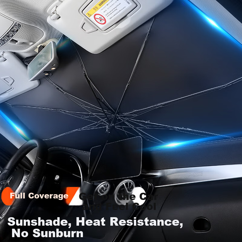 Yueyebing Car Sunshade, Sun Visor, Windshield Sunshade, Heat Insulation, Car Sunshade Curtain, Sun Visor, Large Size