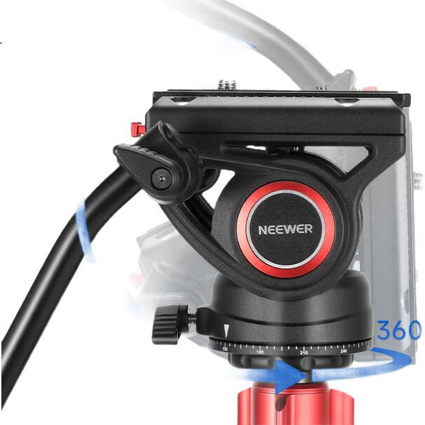 Профессиональный гидравлический штатив NEEWER N555 с моноподом, штатив для DSLR и беззеркальных камер, стабилизатор для съемки, регулируемый кронштейн