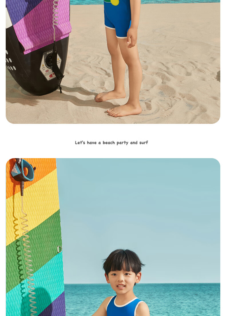 Adoreswim Boys' One-Piece Swimsuit, Sun Protection Swim Trunks, Children's Swimwear, 2024 New Style, Boys' Set, Toddler Quick-Dry 6