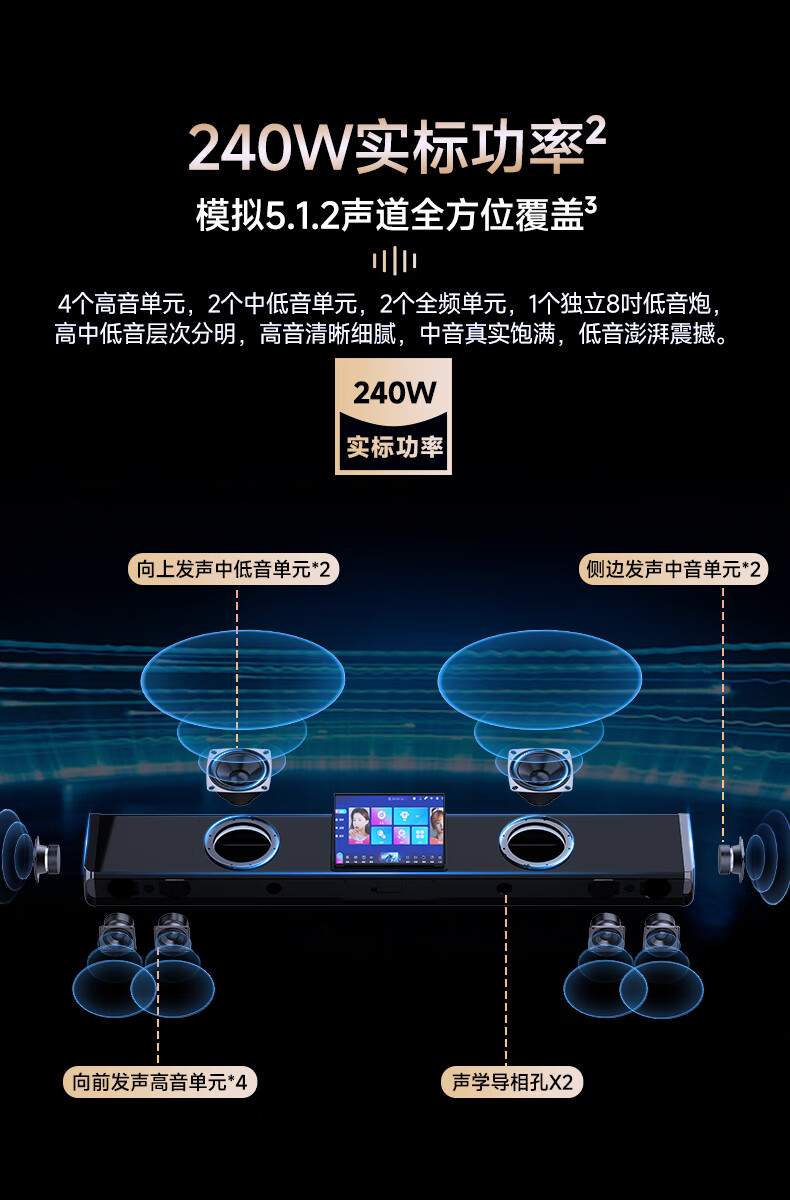 SANSUI DV-93P TV Sound Karaoke All-in-One System Soundbar Surround Home Theater KTV Set with Song Selection Karaoke Video Speaker Smart Bluetooth Living Room 3