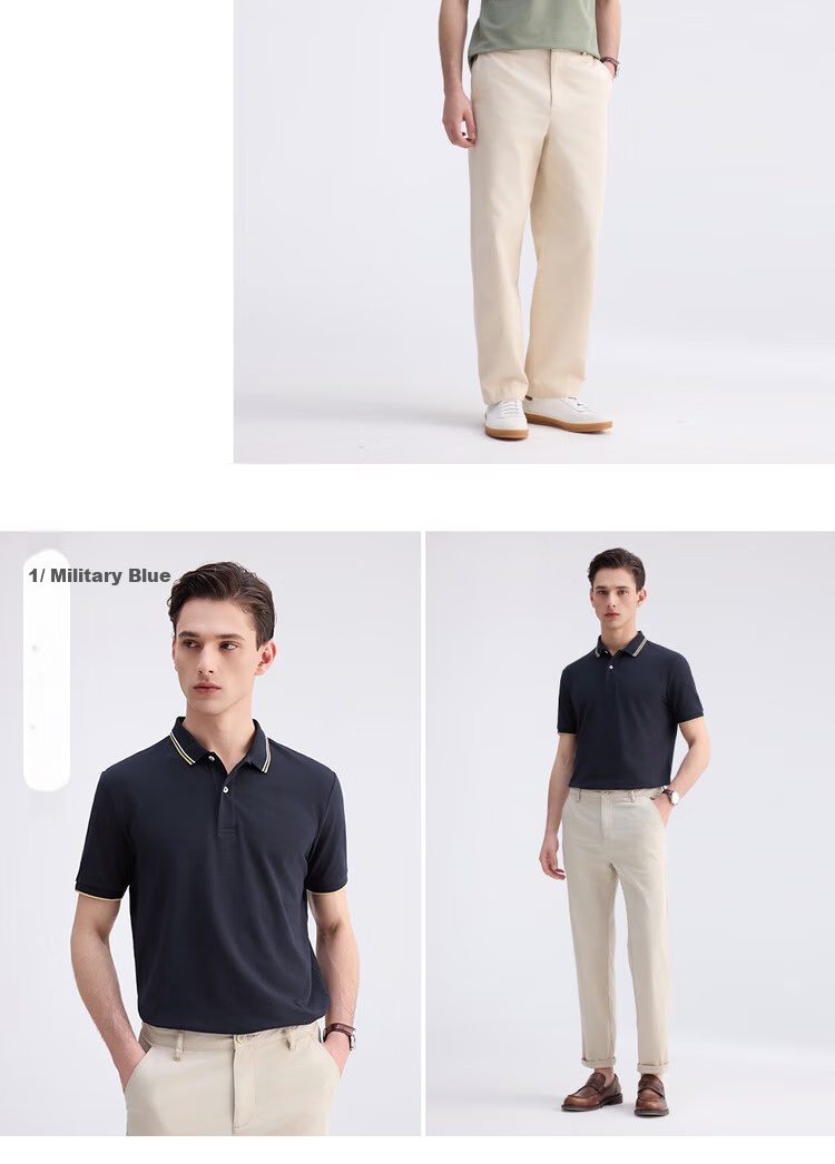 Giordano Men's Short-Sleeve Polo Shirt, Summer New Style, Elastic Lycra Cotton Contrasting Color Collar Top, Men's 01015383 17