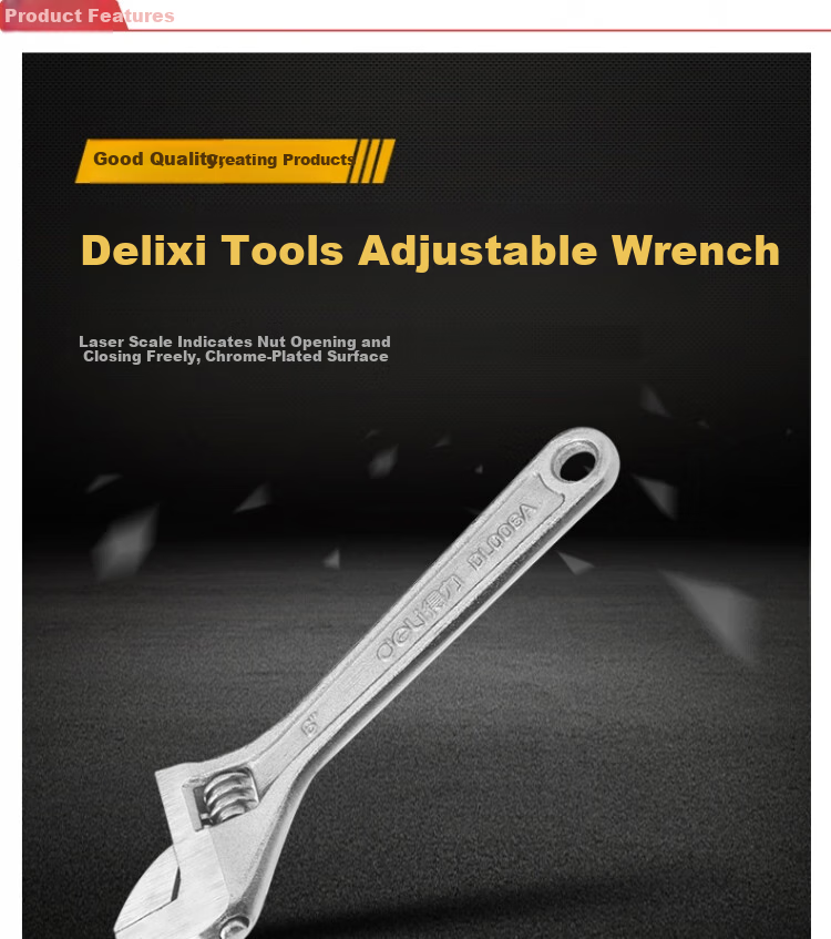 DELIGONGJU Light Handle Adjustable Wrench (Silver), 12 Inches, DL012A (Random Delivery of New And Old Units) 2