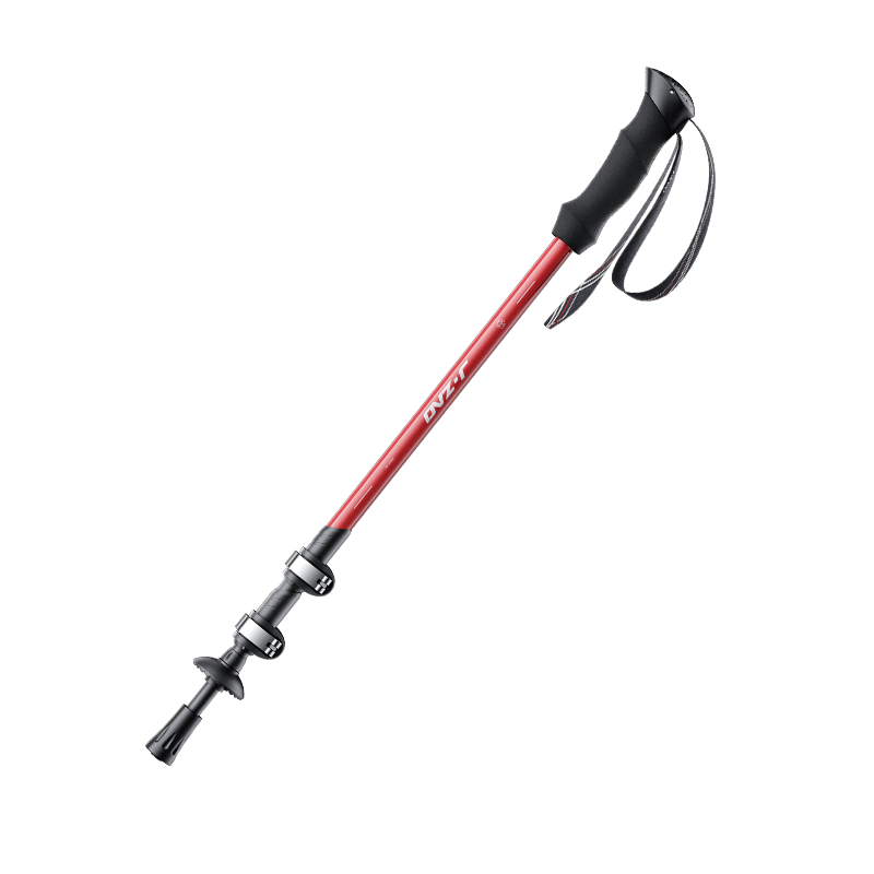 JD Original [Zhixuan] Carbon Fiber Trekking Pole, Ultra-Light Telescopic Hiking Outdoor Climbing Cane, Hand Pole, Red, ST300