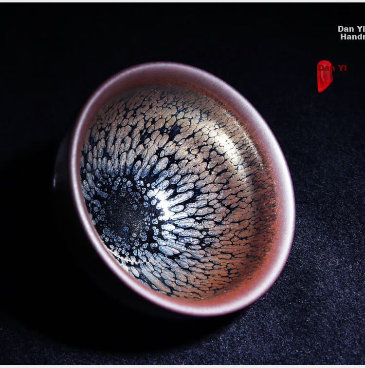 Danyi Jianyang Jianzhan teacup oil drop partridge feather pattern tasting cup iron-rimmed teacup host cup original ore glaze tea set bound mouth 10
