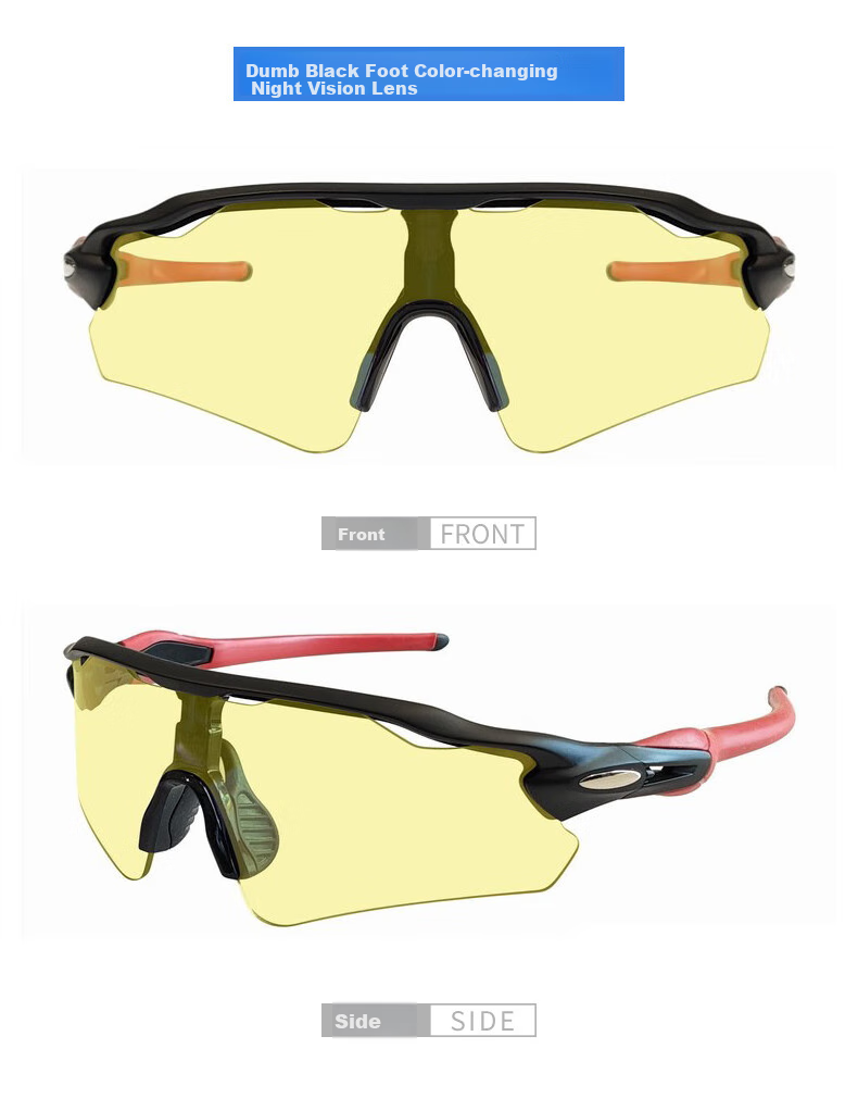 DRATRA Cycling Glasses for Men, Polarized Photochromic Mountain Bike Outdoor Running Anti-Fog Windproof Sand-Proof Goggles, Father's Day Gift 5