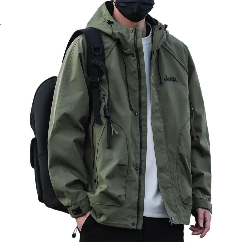 Тактическая куртка JEEP мужская, демисезонная, цвет: зеленый (Army Green), размер 4XL