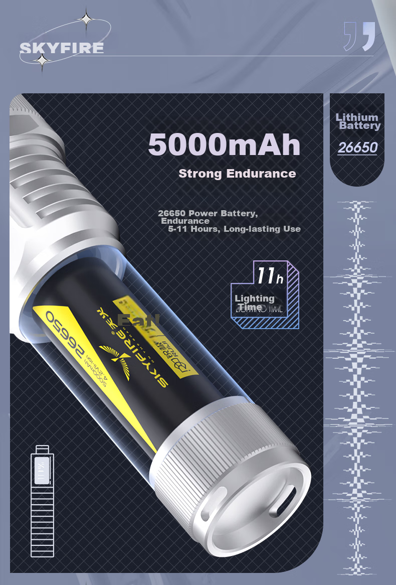 Tianhuo Long-Handle Flashlight High Brightness Zoomable Ultra-Long Battery Life Rechargeable Military Outdoor Home Security Patrol Self-Defense 8