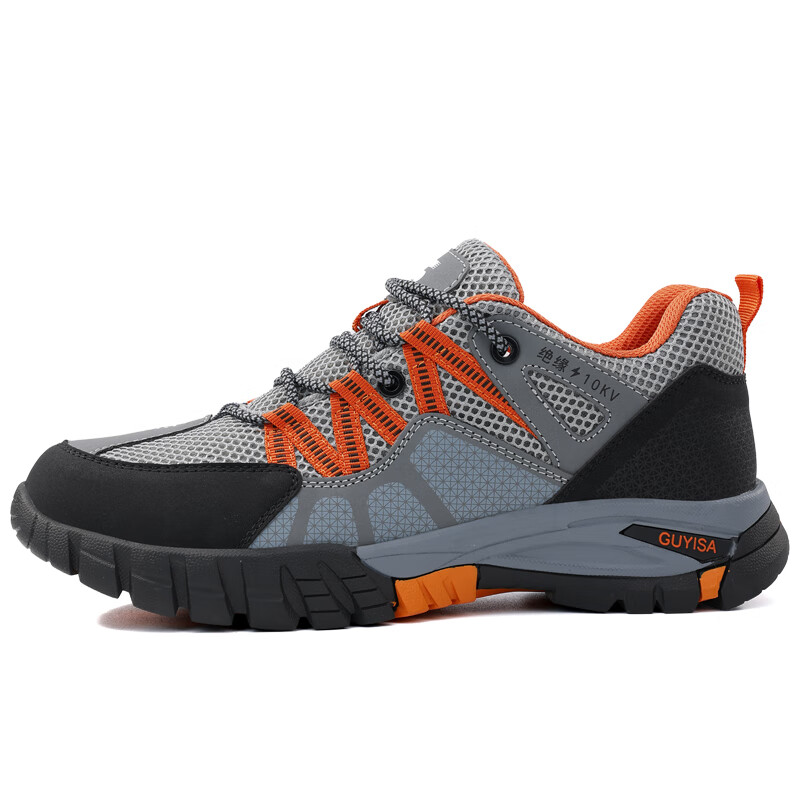 Jingtu Men's Electrical Work Safety Shoes Insulated 10KV Anti-Smash Plastic Toe Anti-Puncture Ultra-Light Safety Functional Shoes 1105TKV Size 43