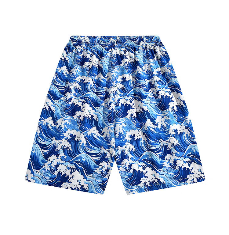 GENIOLAMODE Men's Shorts, Drawstring Five-Point Pants, Loose-Fitting Fashionable Casual Beach Shorts, Versatile Summer Trousers 3