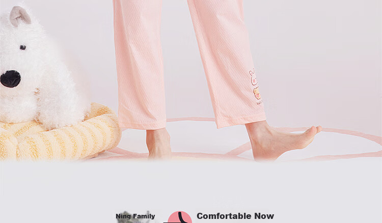 DEESHA Girls' Antibacterial Pure Cotton All-Season Base Layer Pajamas, Mesh Breathable Air Conditioning Wear, Home Wear Set for Older Childre 6