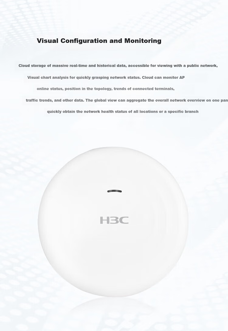H3C UAP662-E, WiFi 6 Indoor Wireless Ceiling AP, 2700Mbps Speed, Dual-Band Five-Stream, Supports up to 60 Devices, Cloud Management, Plug-And Seamless Roaming 7