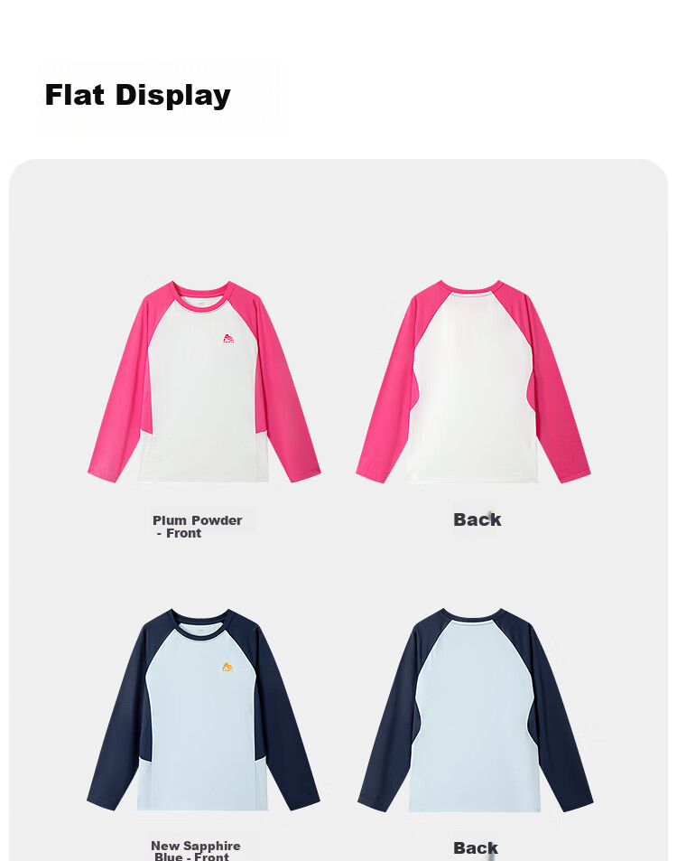 Annil Children's Clothing, Boys And Girls Round Neck Long Sleeve T-Shirt, 2025 Spring New Color Block Ice Cool Sun Protection, Stretchy Sports 11
