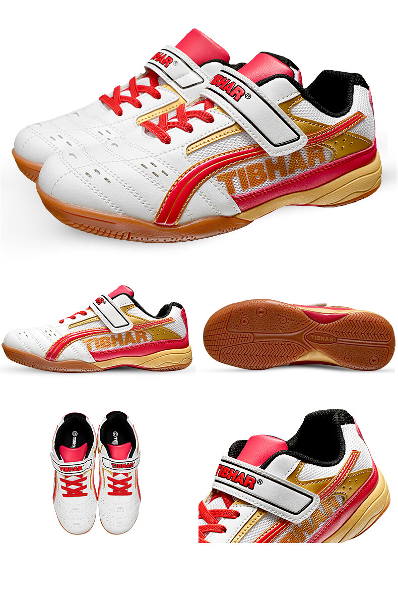 TIBHAR Kids Table Tennis Shoes Non-Slip Durable Training Breathable Rubber Sole Sports Shoes 01920 White Blue Size 37 13