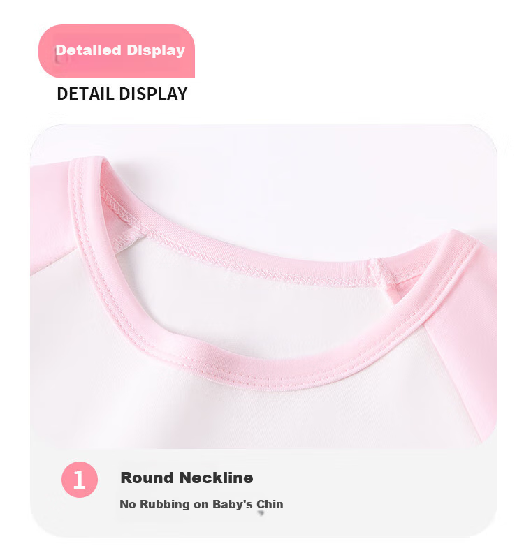 DEESHA [95% Cloud-Feel Cotton] Children's Pajamas, Girls' Spring And Summer Long-Sleeve Home Wear Set, Girls' Round Neck Air Conditioning Clothes 7