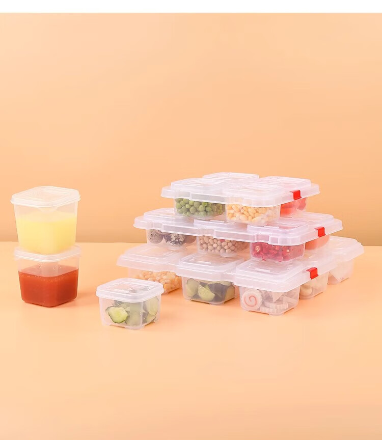 Danshi Zhiyuan Food Sampling Boxes Canteen Sample Containers Dish Sampling Fresh-Keeping Boxes 300ML 10 Pieces (Beijing Warehouse) 19