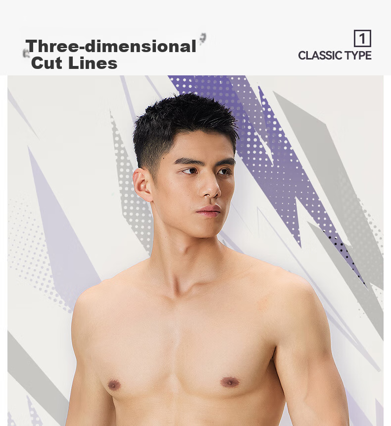 Keep Swimming Trunks for Men, Gradient Hidden Print Anti-Embarrassment Knee-Length Swim Shorts, Hot Spring Swimwear, 911 Purple Charm, 2XL 4
