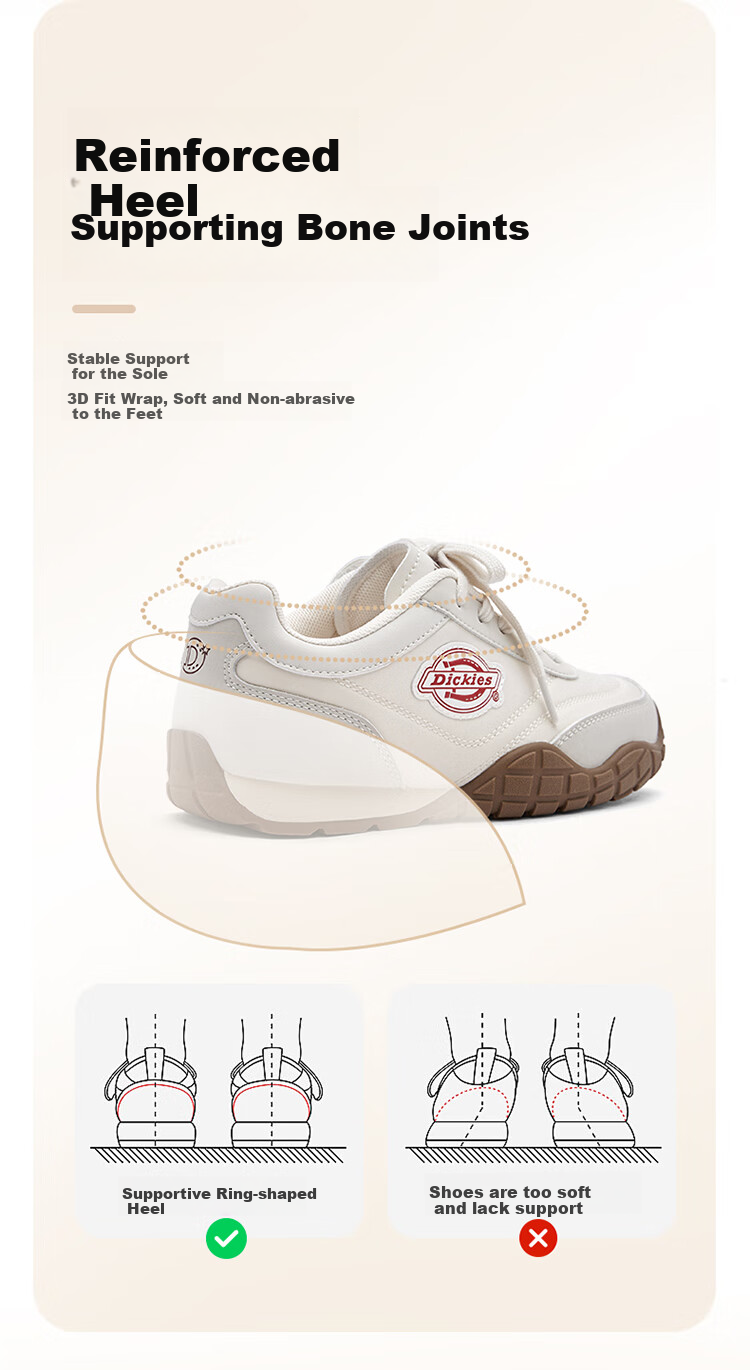 Dickies Girls' Training Shoes, Spring And Summer New Style, Children's Versatile White Sneakers, Student Fashion Casual Running Shoes 9