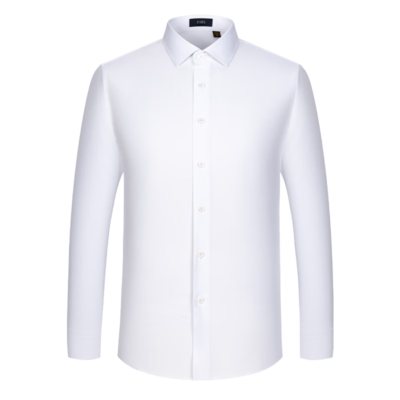 FIRS 230-Thread Count Pure Cotton Long Sleeve Men's Shirt DP Wrinkle-Free New High-End Business Casual Shirt White 42