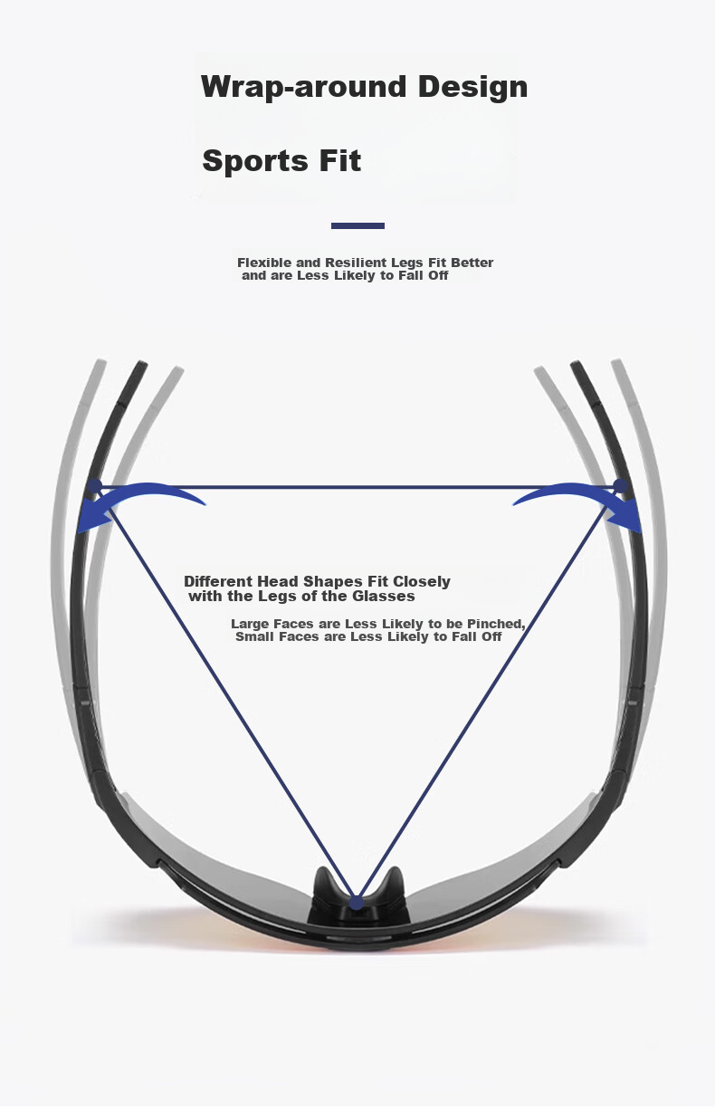 DRATRA Sunglasses, Bicycle Riding Glasses, Marathon Trail Running Glasses, Sports Eyewear, Windproof Outdoor Sunglasses 4