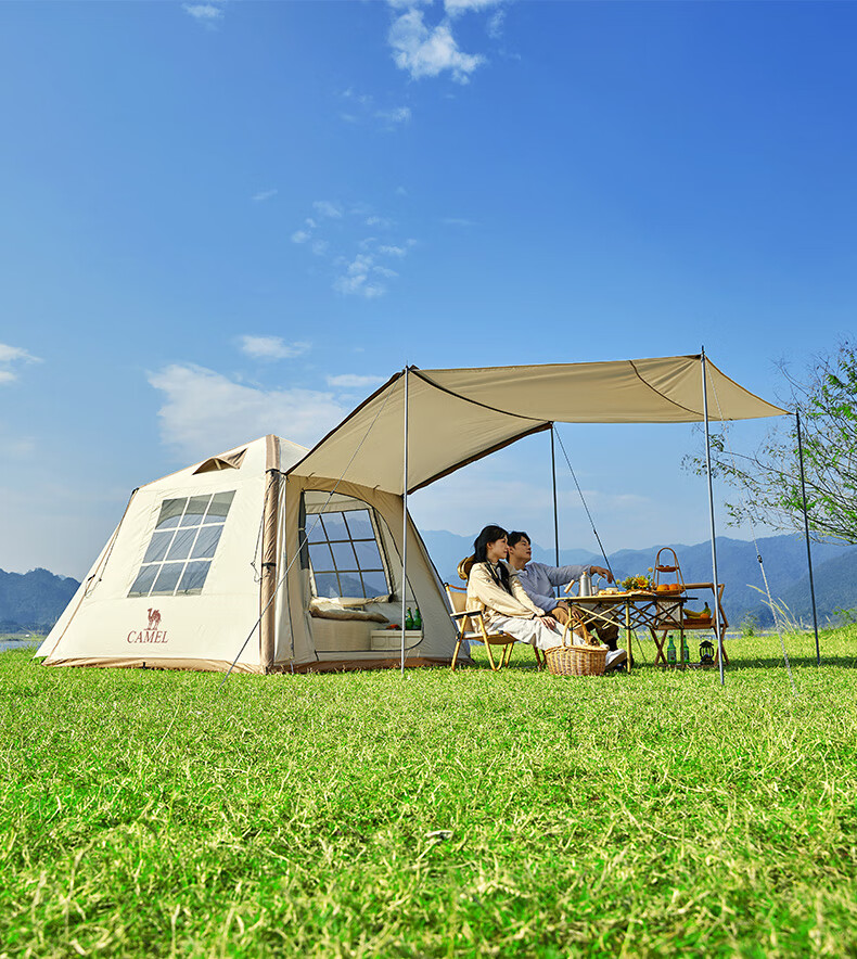 CAMEL Liuyun Xiaozhu Fully Automatic Inflatable Tent Outdoor Folding Portable Camping Complete Overnight Rainproof Tent 14