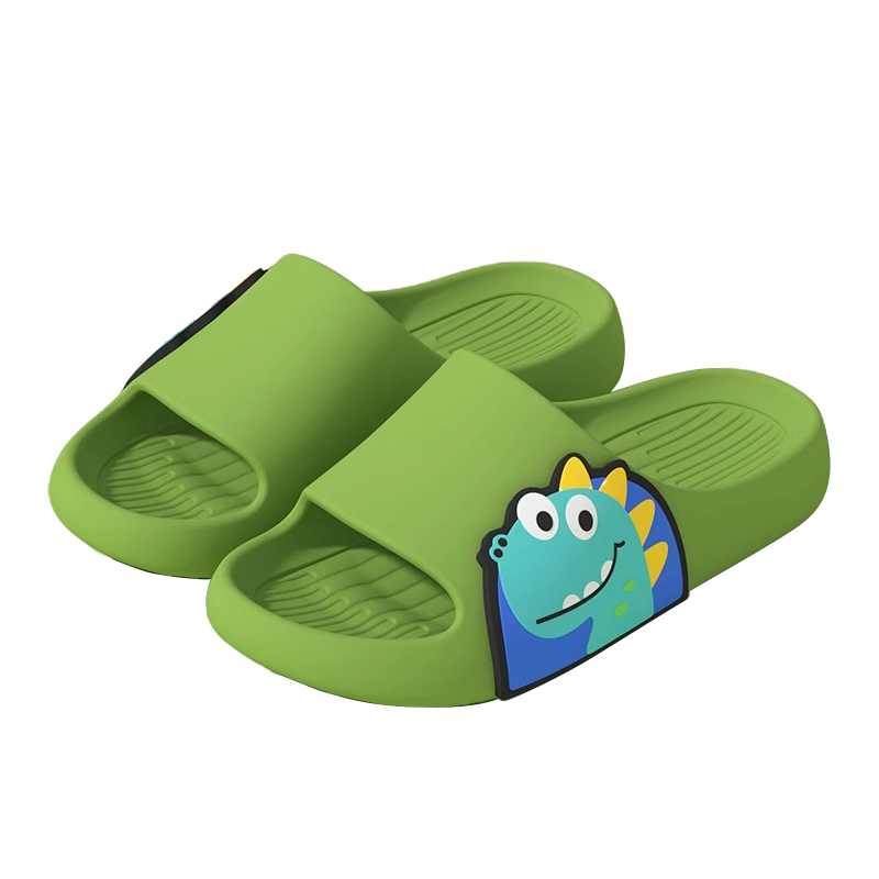 GUOLUOFEI Cartoon Children's Slippers for Boys, Summer Indoor Home Non-Slip Parent-Child Sandals, Yellow, Size 32-33