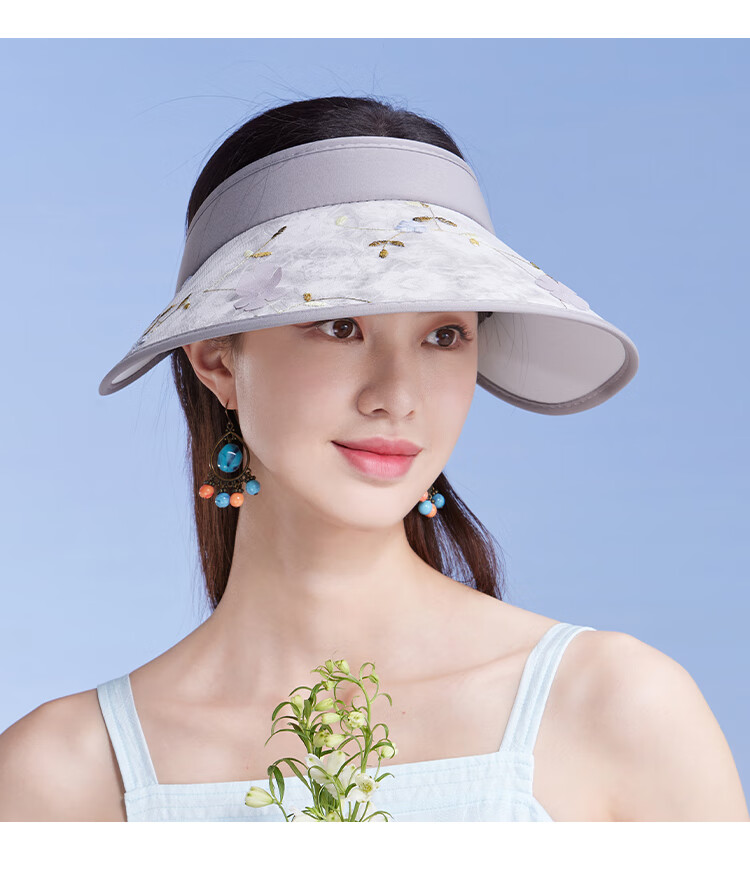 Shanghaigushi Sun Protection Hat for Women, Spring And Summer Visor Outdoor Casual UV-Resistant Sun Hat with Embroidery And Wide Brim 29