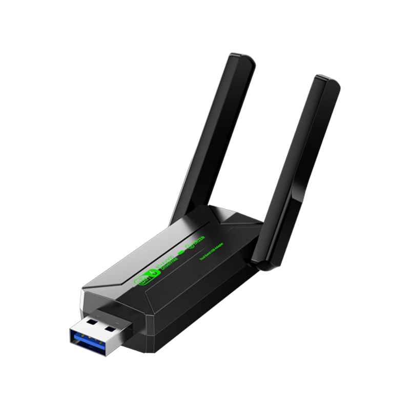 BIAZE WiFi6 Driverless USB Wireless Network Adapter Bluetooth 5.4 Two-In External High-Gain Dual Antenna, Desktop Laptop WiFi Receiver Transmitter for Domestic Systems
