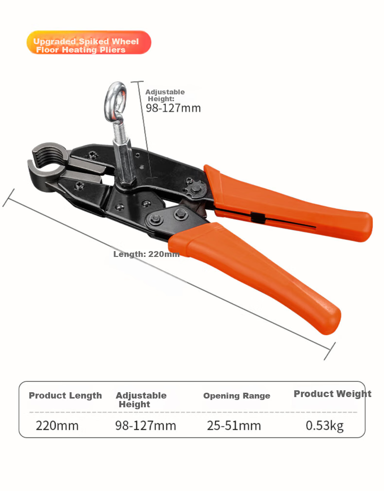DELIXI Underfloor Heating Pipe Removal Pliers, Underfloor Heating Cleaning Special Tool, Manifold Removal Wrench, Replacement And Installation Tool 9