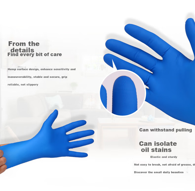 AMMEX Disposable Nitrile Gloves, Durable, Waterproof And Stain-Resistant, 100 Pieces/box, Dark Blue, Small Size S 7