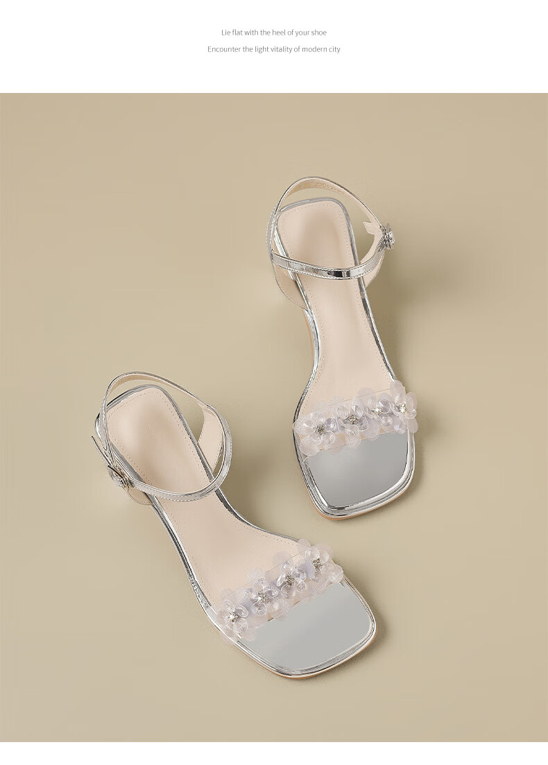 ZHR Women's Summer Sandals Fairy Style Thick High Heels Open Toe One-Strap Shoes with Skirt KN139 Beige Size 35 18