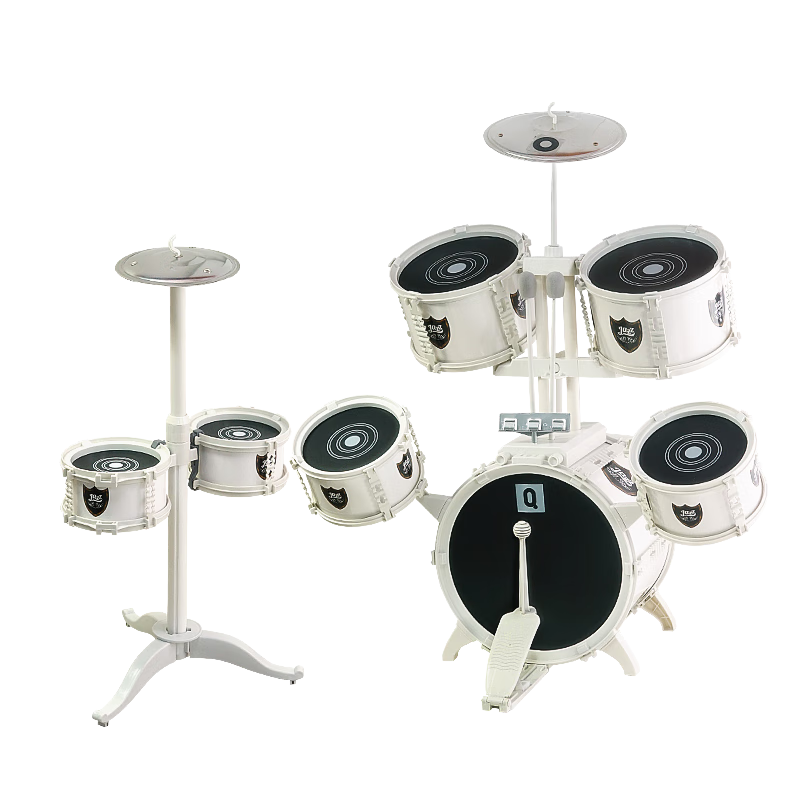 QIAO WA BAO BEI Children's Drum Set Toy Beginner Jazz Drum 1-3-6-8 Years Old Boys and Girls Birthday New Year Gift