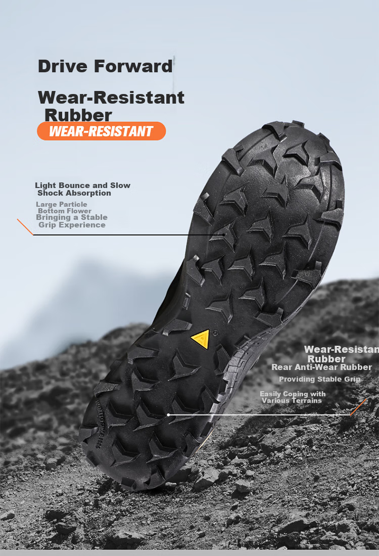HUMTTO Mesh Hiking Shoes with Rotary Buckle Quick-Lace System, Men's Outdoor Comfortable Breathable Trekking Shoes, Black, Size 39 3