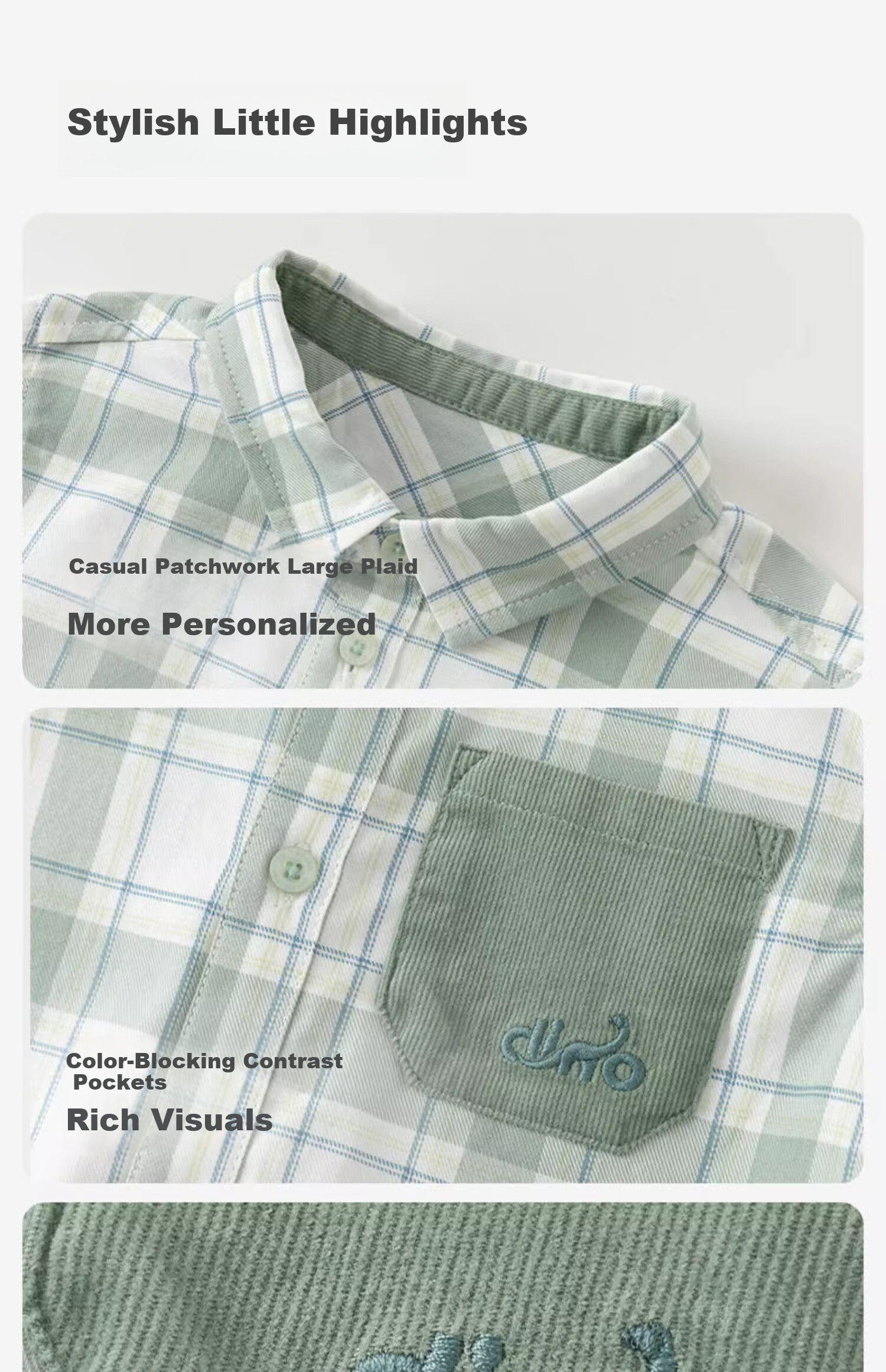 DAVE & BELLA Children's Shirt, Boys' Plaid Shirt, Baby Boy Autumn Cotton Top, Kids' Clothing 4