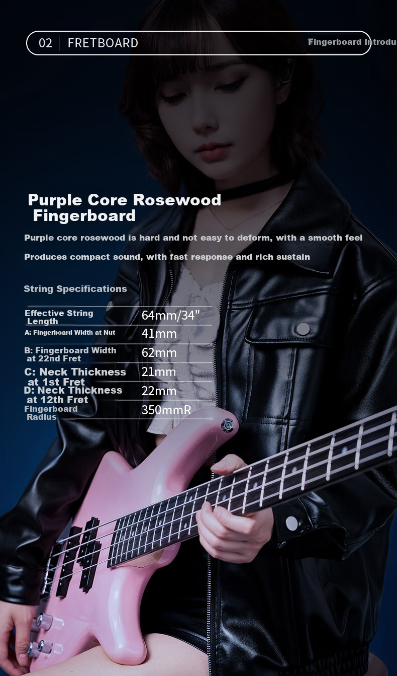 IBANEZ GSR200 Electric Bass Guitar for Students And Beginners, Entry-Level Performance Instrument, Sky Blue Color 4
