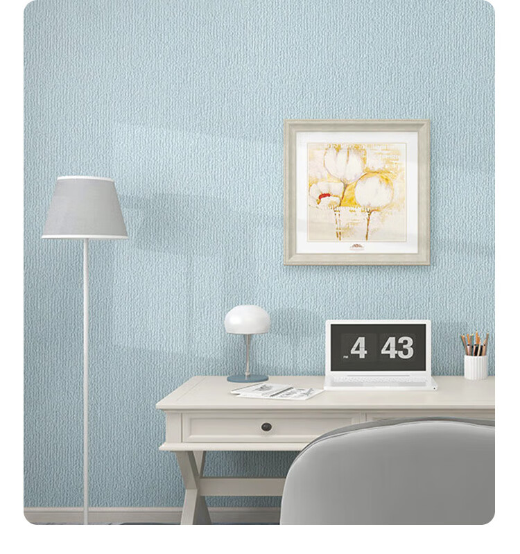 Aimo Thickened PVC Self-Adhesive Wall Sticker Waterproof Moisture-Proof Anti-Collision Aluminum-Plastic Board White 0.5*2.8m 9