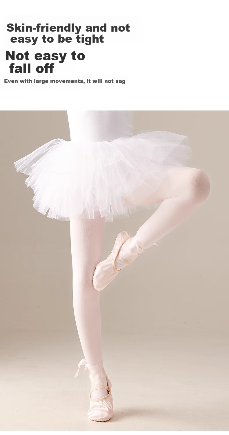 Bingxuemumian Children's Dance Tights, Thin Spring And Summer Style, Non-Slip Pantyhose, White Stockings, Anti-Snagging, for Girls' Dancing Socks 14