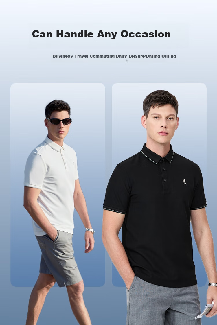 DANCING WOLVES POLO Shirt for Men, Summer Cool-Feeling Collared Short-Sleeve T-Shirt, Antibacterial And Anti-Mite, Suitable for Commuting, Skin-Friendly, Versatile Top for Me 5