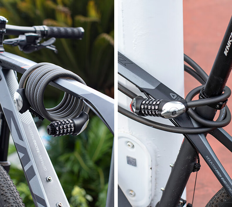 ROCKBROS Bicycle Anti-Theft Combination Lock Mountain Bike Portable Electric Vehicle Lock Cycling Accessories Model 507 Length Approx. 120cm 10