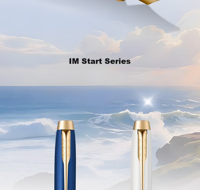 PARKER Fountain Pen, Signature Pen, Stylish Writing Fountain Pen, IM Flowing White Gold Clip Ink Pen + Graduation Commencement Gift Box, National Day Gift for Men And Wome 4