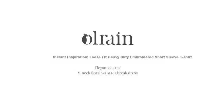 Olrain Women's Short Sleeve T-Shirt Summer New Loose Embroidered Crew Neck Top Dark Gray (New Batch) S 1