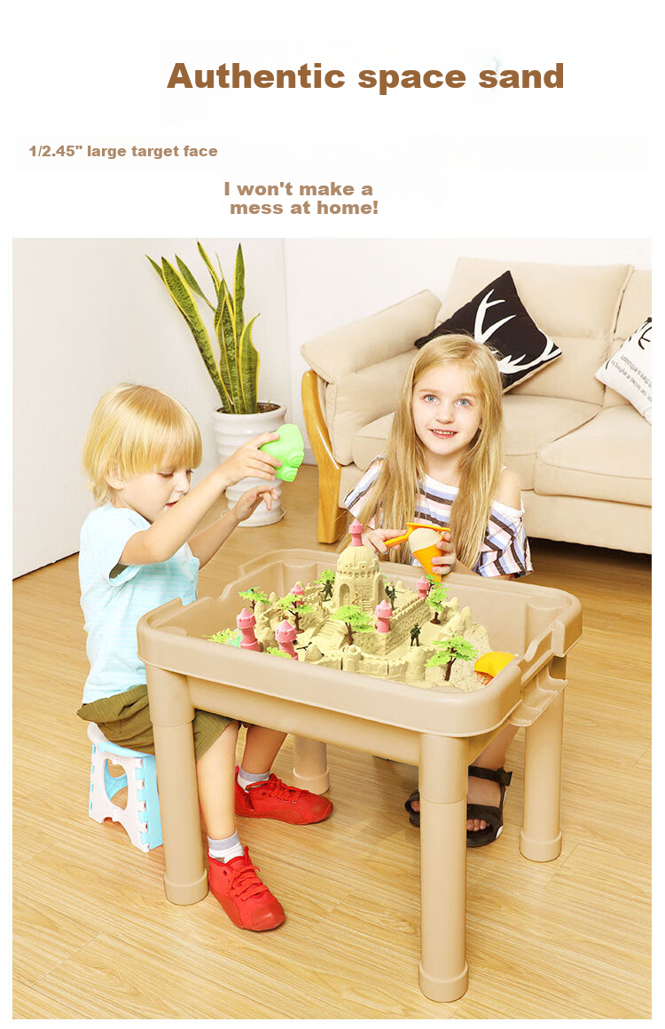 SPACE SAND Children's Multifunctional Toy Learning Table, Sand Tray Desk, Boys And Girls 6-Jin+ Study Desk Set, Birthday Gift 5