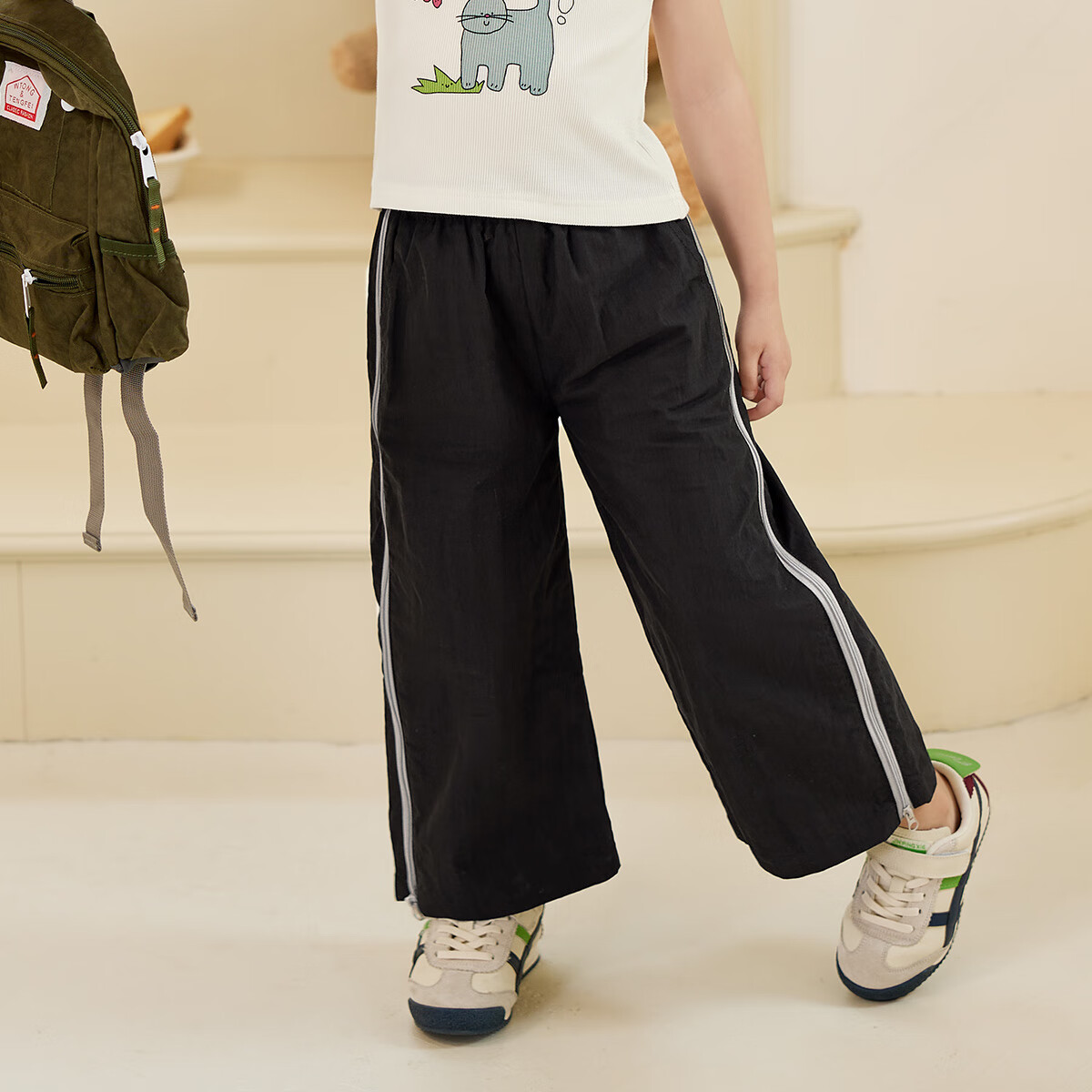 LUSON Children's Clothing, Baby Straight-Leg Pants for Girls, Quick-Dry Trousers, New Summer And Autumn Style, Casual Lightweight Pants for Girls