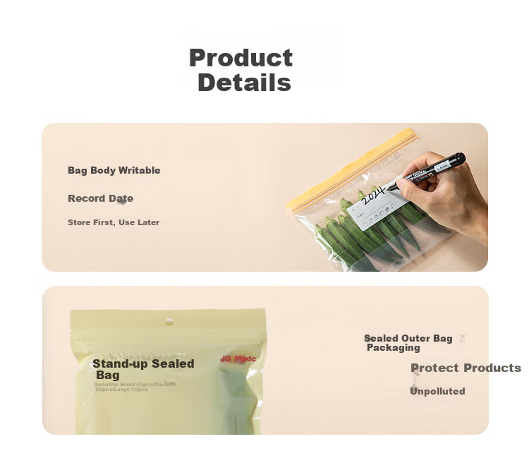 JD Original Multi-Grain Sealed Bags, Food-Grade Storage Bags, Rice Beer Bean Storage Bags 5 Jin [5 Pieces] 10