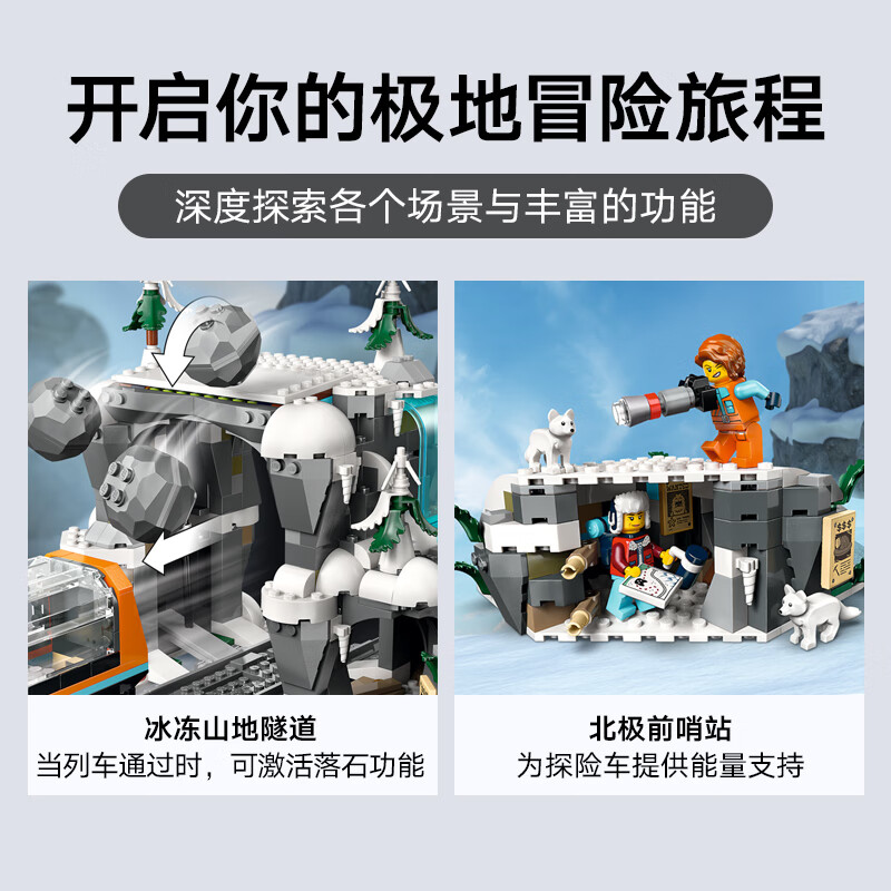 LEGO City 60470 Arctic Explorer Express Train, Toy for Boys And Girls, Children's Birthday Gift, Decoratio