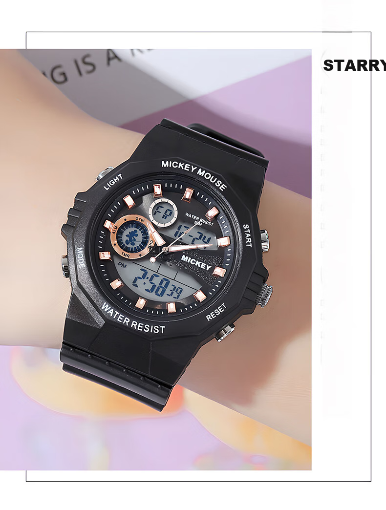 Disney Children's Watch for Female Students, High School Girls, Middle School Girls, Female Teenagers, Elementary School Girls, Electronic Watch for Birthday And Back-To 2